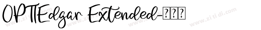 OPTIEdgar Extended字体转换